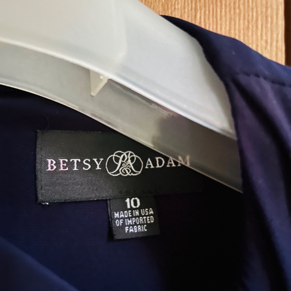 Betsy & Adam Women's “Patricia” Long Jersey Knit Ruffle Sleeveless Dress Size 10 - Picture 8 of 13